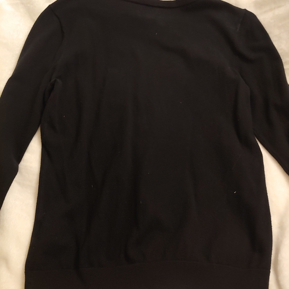 Tommy Hilfiger black bateau sweater w gold buttons - Picture 4 of 7